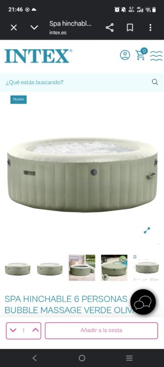Spa Hinchable Intex 6 Personas Verde Oliva