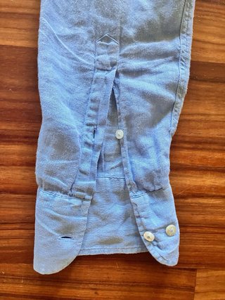 Camicia Brooksfield Lino Azzurra Uomo