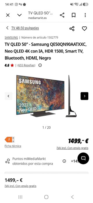 Samsung Neo QLED 50 TV