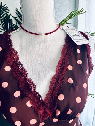 LOTE Vestido granate y rosa lencero con bolero T/S
