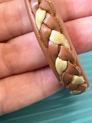 Braccialetto intrecciato cuoio