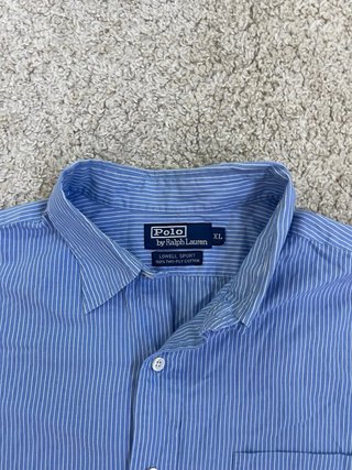 Camisa Polo Ralph Lauren Azul Rayas Talla XL