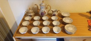 Juego de café Santa Clara vintage porcelana