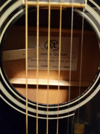Chitarra Acustica Elettrificata SX Nera - Cutaway