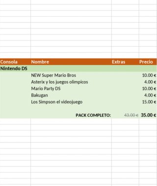 Pack 4 Juegos Nintendo DS