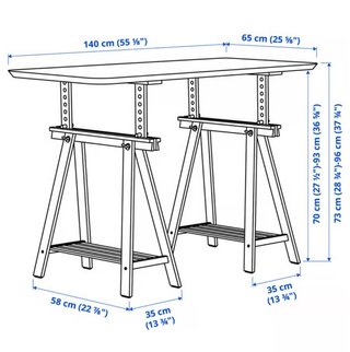 Ikea lagkapten mesa de madera para oficina/estudio