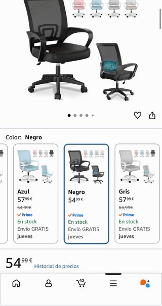 Escritorio y Silla Oficina Negro/Blanco