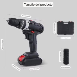 Taladro Atornillador Inalámbrico (2 Baterías)