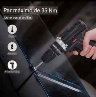 Taladro Atornillador Inalámbrico (2 Baterías)