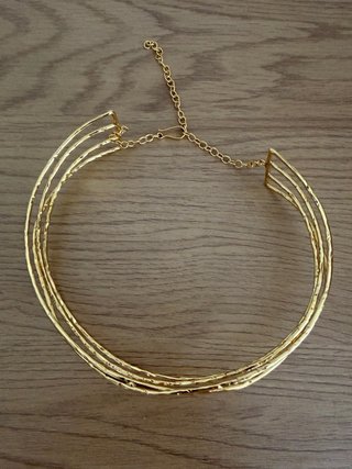 Gargantilla dorada bodas y eventos collar mujer