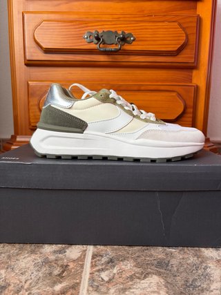 Marc O'Polo Sneakers Talla 38 Caqui/Blanco/Plata