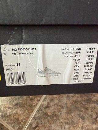 Marc O'Polo Sneakers Talla 38 Caqui/Blanco/Plata