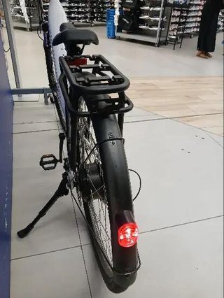 Bicicleta Trekking Eléctrica Cuadro Bajo E-Actv 100 Gris