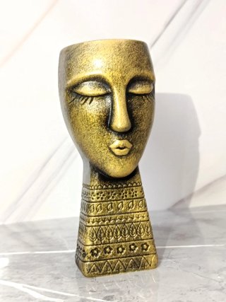 Vaso Viso Donna Scultura Design Moderno Statua