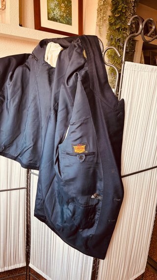 Blazer Lana Virgen Azul Marino