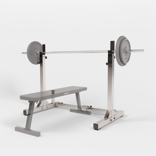 Rack Musculación 120 kg Plegable 2 s Ultracompacto
