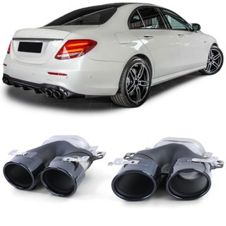 COLAS DE ESCAPE PARA MERCEDES E W213 LOOK AMG EN NEGRO