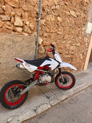 Moto Cross 160cc Blanca y Roja