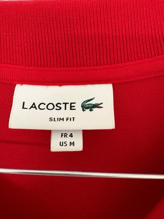 Polo Lacoste Rojo Talla M