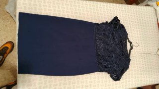 Vestido azul elegante señora