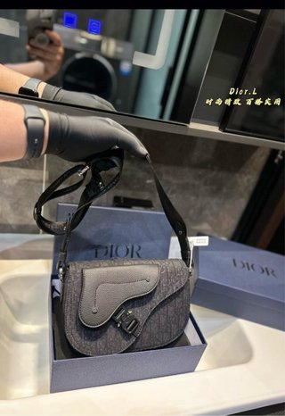 Bolso Dior Saddle Monogram Gris