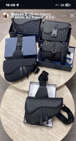 Bolso Dior Saddle Monogram Gris