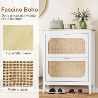 Zapatero Rattan Blanco