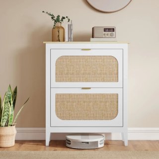 Zapatero Rattan Blanco