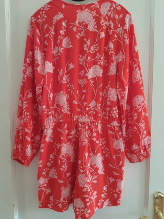 Mono rojo estampado floral H&M