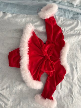 Conjunto Navideño Bebé: Vestido, Zapatos y Diadema