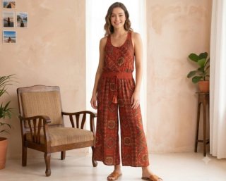 Mono largo estampado boho solidario