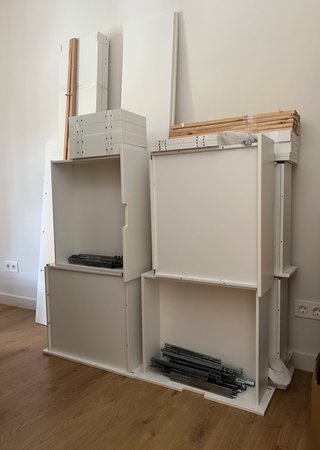 Cama con almacenaje blanco