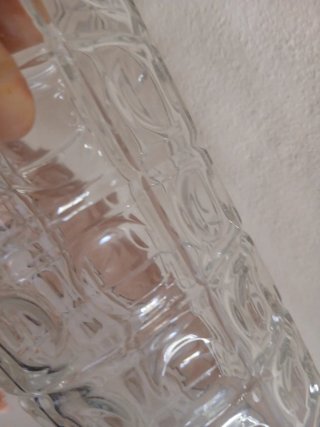 Jarrón de cristal con textura. 22 cm
