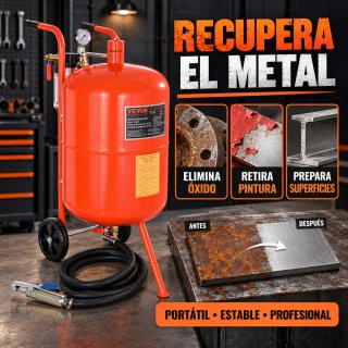 Kit de chorro de arena VEVOR 75,7L 60-110 PSI