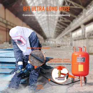 Kit de chorro de arena VEVOR 75,7L 60-110 PSI