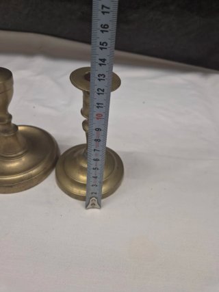 Juego de 2 candelabros de bronce antiguos