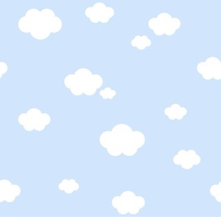 Papel pintado infantil nubes