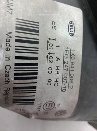 Faro derecho volkswagen 1k6941006p golf v 23018907