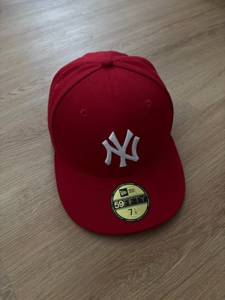 Gorra New Era NY Roja Talla 7 1/4