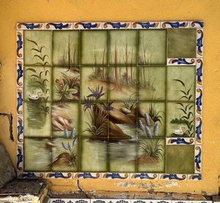 Mural Cerámico Antiguo Paisaje