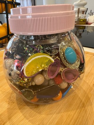 Frasco de Joyas Variadas - Estilo Vintage