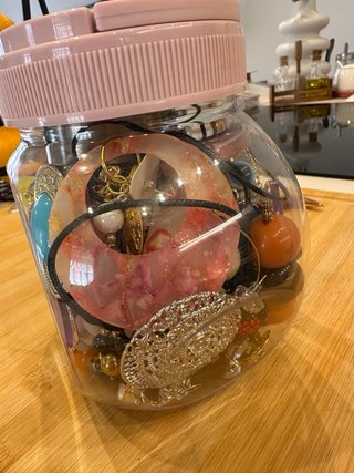 Frasco de Joyas Variadas - Estilo Vintage