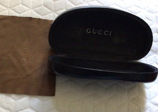 Gucci Custodia nera occhiali panno lenti originali