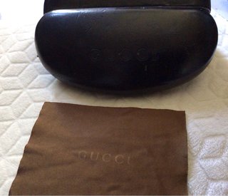 Gucci Custodia nera occhiali panno lenti originali