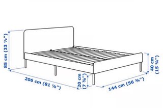 Estructura Cama IKEA SLATTUM Gris 140x200