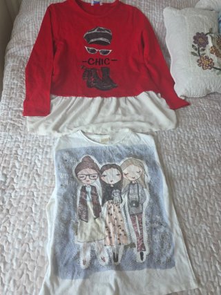 Camisetas manga larga niña