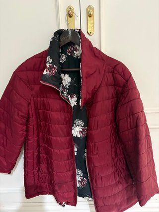 Chaquetón acolchado rojo y reversible Con bolsillo