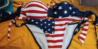 Bikini Diseño Bandera Americana Talla Única
