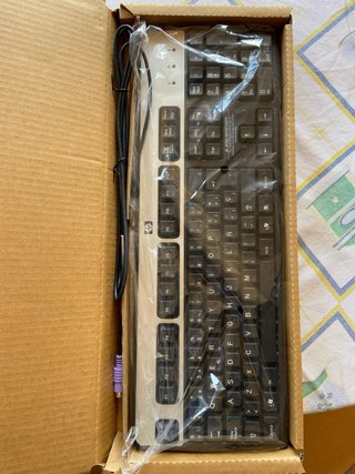 Teclado HP KB-0316 Plata/Negro conexión PS/2