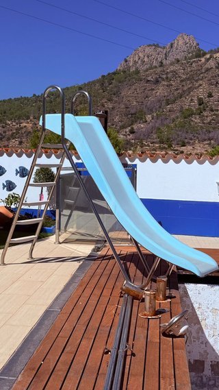 Tobogán Piscina AstralPool Recto Azul